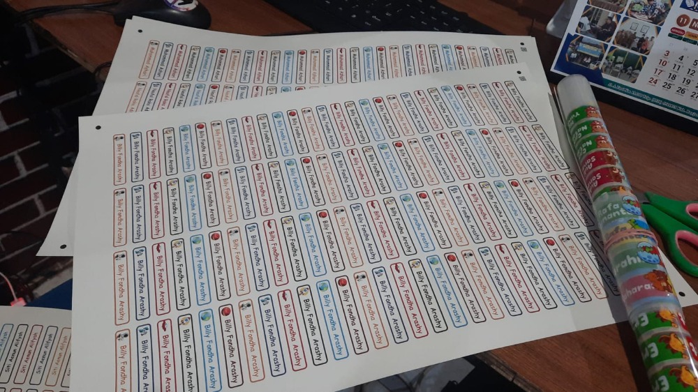 Stiker Custom Nama